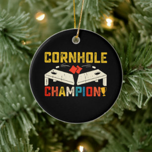Cornhole-Champion Amerikanisch USA 4. Juli  Keramik Ornament