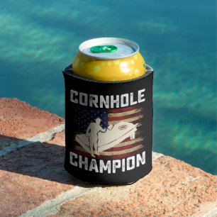 Cornhole Champion Amerikanische Flagge USA 4. Juli Dosenkühler