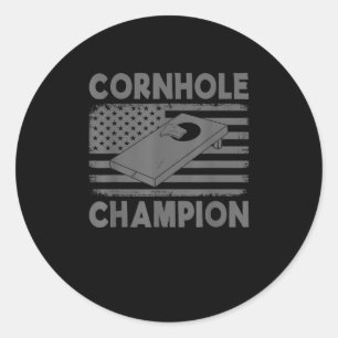 Cornhole Champion Cornhole Team Bean Bag F wird zu Runder Aufkleber