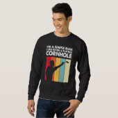 Cornhole Champion King Cornhole Player Vater Team Sweatshirt (Vorne ganz)