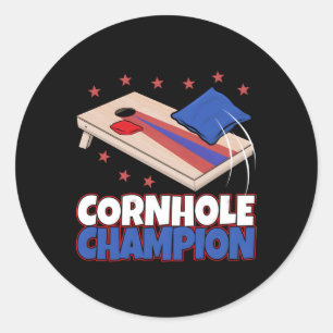 Cornhole Champion Mais Hole Gammer Liebe Runder Aufkleber