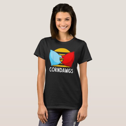 Cornhole Corn Hole Corndawgs T-Shirt (Vorne ganz)