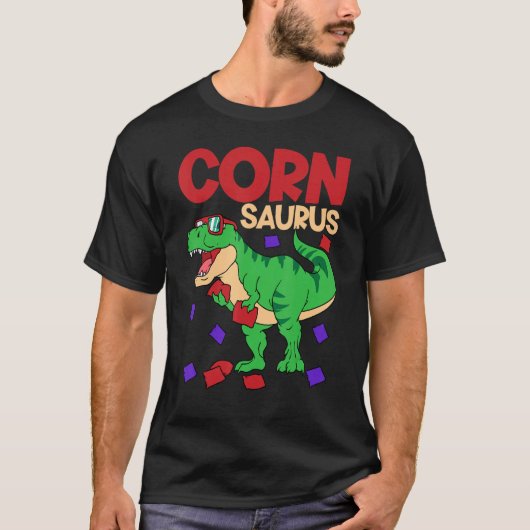 Cornhole Corn Hole Cornsaurus T-Shirt (Vorderseite)