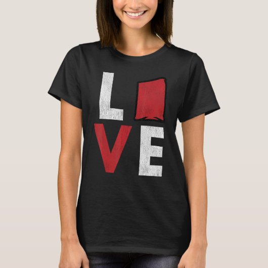 Cornhole Corn Hole LOVE 1 T-Shirt (Vorderseite)