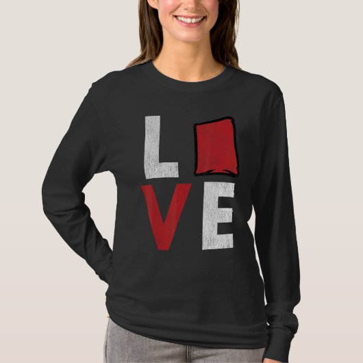 Cornhole Corn Hole LOVE 1 T-Shirt (Vorderseite)
