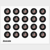 Cornhole Drinking Em Sinking am 4. Juli Runder Aufkleber (Blatt)