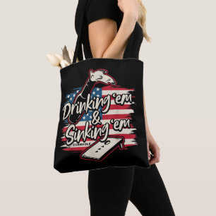 Cornhole Drinking Em Sinking am 4. Juli Tasche