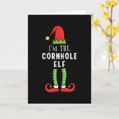 Cornhole Elf Christmas Matching Familiengeschenk Karte (Gelbe Blume)