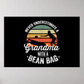 Cornhole Funny Bean Bag Grandma 4th of July Poster (Vorne)