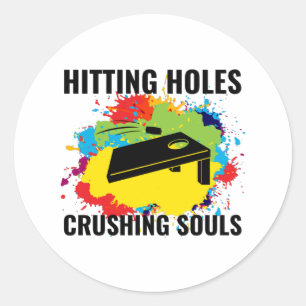 Cornhole Game Boards Funny Runder Aufkleber