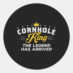 Cornhole King The Legend ist ein Geschenk von Corn Runder Aufkleber