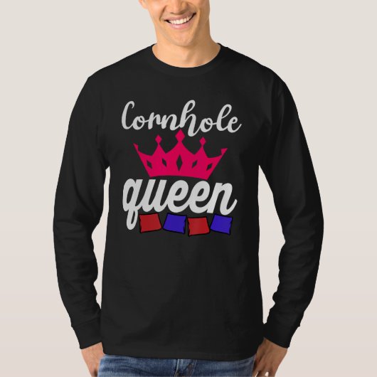 Cornhole-Königin Corn Hole T-Shirt (Vorderseite)