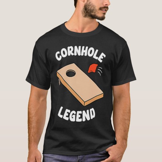 CORNHOLE LEGEND Bean Bag Toss Team T-Shirt (Vorderseite)