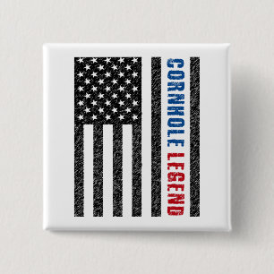 Cornhole Legend USA Button