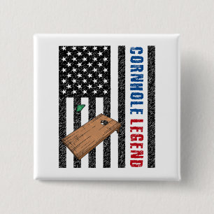Cornhole Legend USA Button
