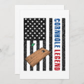 Cornhole Legend USA Einladung (Vorne/Hinten)