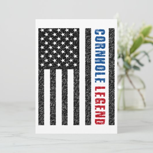 Cornhole Legend USA Einladung (Stehend Vorderseite)