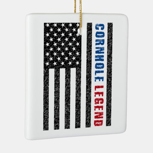 Cornhole Legend USA Keramikornament (Rechts)