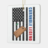 Cornhole Legend USA Keramikornament (Links)