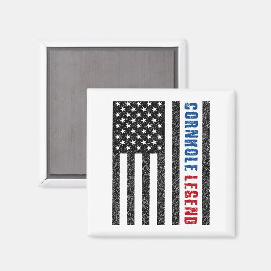 Cornhole Legend USA Magnet (Vorderseite/Rückseite)
