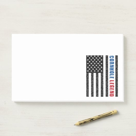 Cornhole Legend USA Post-it Klebezettel (Auf Schreibtisch)