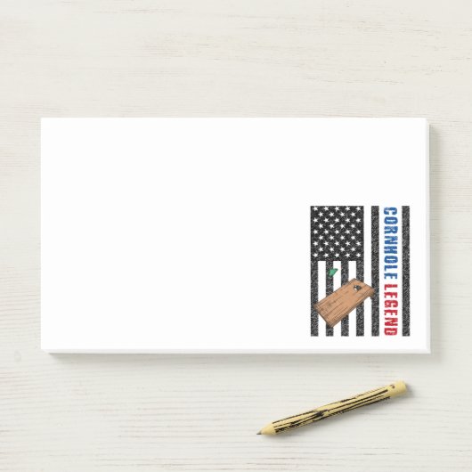 Cornhole Legend USA Post-it Klebezettel (Auf Schreibtisch)
