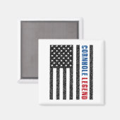 Cornhole Legende USA Magnet (Vorderseite/Rückseite)