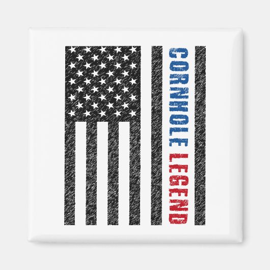 Cornhole Legende USA Magnet (Vorne)