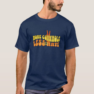 Cornhole Less Hate Vintage T-Shirt Retro-Spiel T-S
