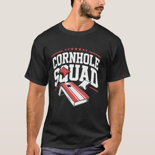 Cornhole-Mannschaft Lustige Cornhole-Mannschaft T-Shirt (Vorderseite)