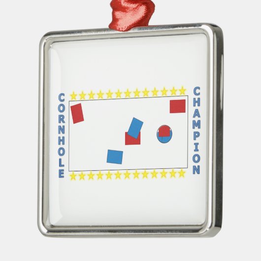 Cornhole Meister Ornament Aus Metall (Links)