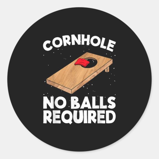 Cornhole No Balls Erforderliche Cornhole Team Beag Runder Aufkleber (Vorderseite)