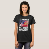 Cornhole No Balls Erforderliche Cornhole Team Beag T-Shirt (Vorne ganz)