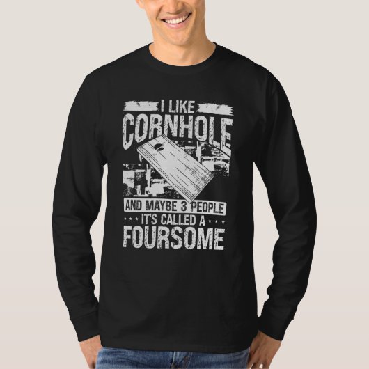 Cornhole Player and maybe 3 people Cornament Throw T-Shirt (Vorderseite)