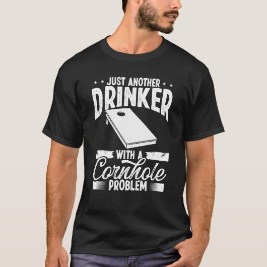 Cornhole Player Beer Throwing Cornhole Drinking Te T-Shirt (Vorderseite)