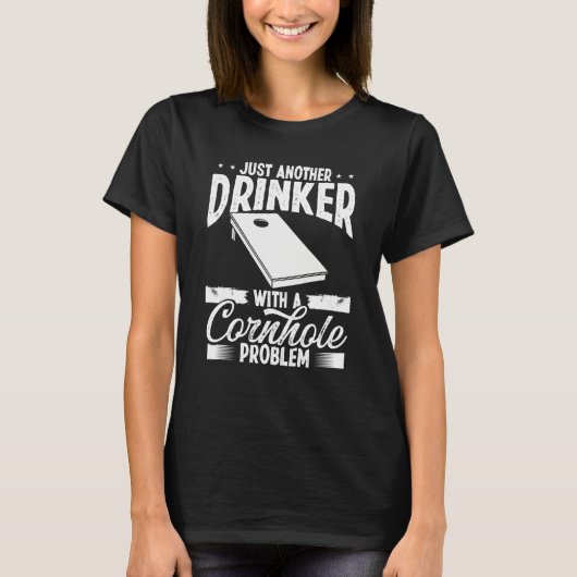 Cornhole Player Beer Throwing Cornhole Drinking Te T-Shirt (Vorderseite)