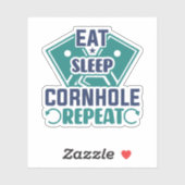 Cornhole Player, Dummy Boards, Sack Toss Game, Aufkleber (Blatt)