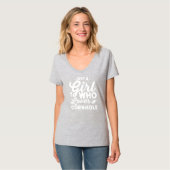 Cornhole Player Funny Just A Girl Who Lieben T-Shirt (Vorderseite Vollansicht)