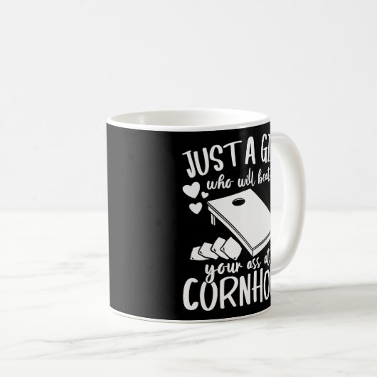 Cornhole Player Nur ein Spieler spielt Cornhole Kaffeetasse (VorderseiteRechts)