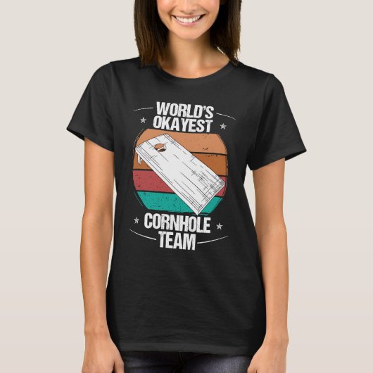 Cornhole Player Partner Throw Worlds bewilligen Co T-Shirt (Vorderseite)