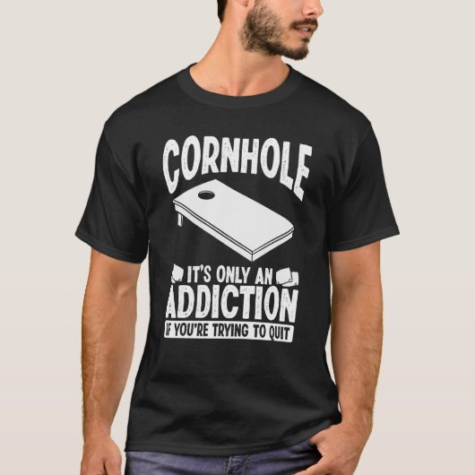 Cornhole Player Tosser Throwing Cornhole Team T-Shirt (Vorderseite)