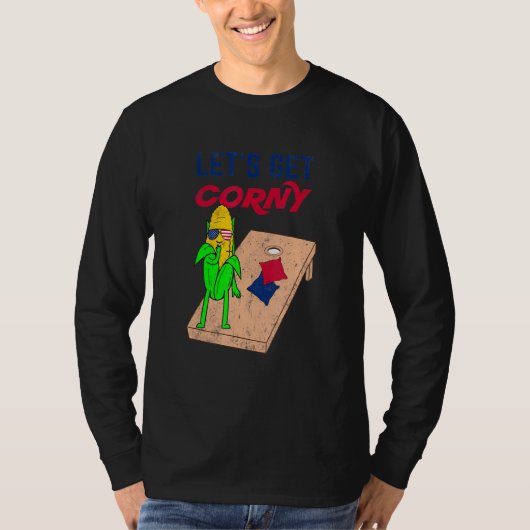 Cornhole Pun Lass uns Corny holen T-Shirt (Vorderseite)