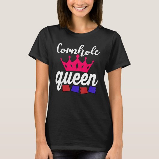 Cornhole Queen Corn Hole T-Shirt (Vorderseite)