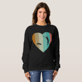 Cornhole Retro Heart Women Girl Cornhole Sweatshirt (Vorne ganz)