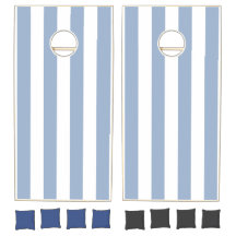 Cornhole-Sets Blau & Weiß gestreift vertikal