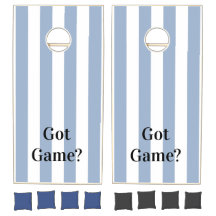 Cornhole-Sets Blau & Weiß gestreift vertikal
