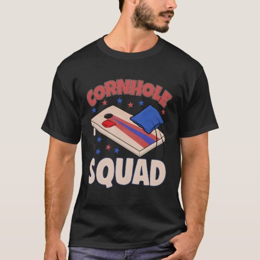 Cornhole Squad Cornhole Hole Gammer Liebe T-Shirt (Vorderseite)