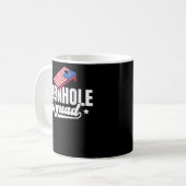 Cornhole Squad Männer Bohnentaschen Beutel Löcher Kaffeetasse (Vorderseite Links)