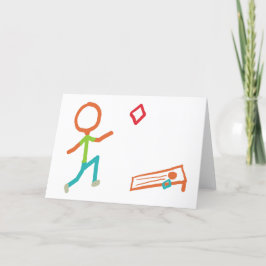 Cornhole Stickman Dankeskarte