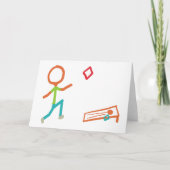 Cornhole Stickman Dankeskarte (Vorderseite)